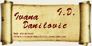 Ivana Danilović vizit kartica